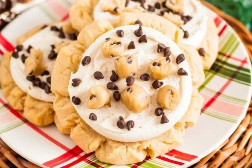 Cookie dough cookies, Crumbl Copycat. (Source: Sugar & Soul)